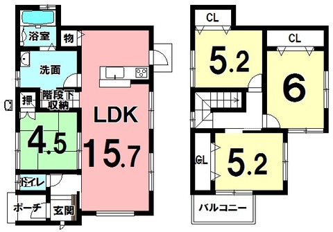 旗ヶ崎3丁目　169.31㎡（旗ヶ崎建売②）